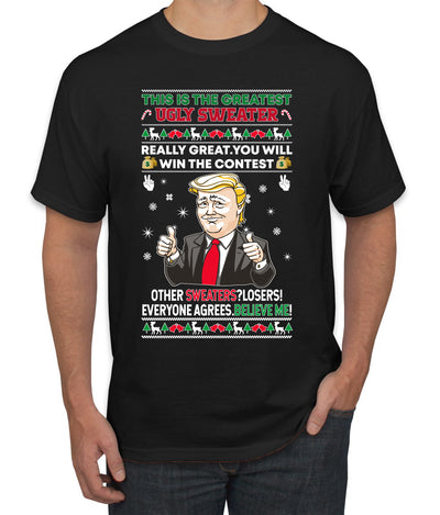 Trump This is the Greatest Ugly Christmas Sweater Men's Graphic T-Shirt