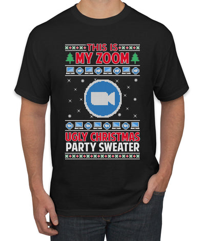 This Is My Zoom Ugly Christmas Party Sweater Ugly Christmas Sweater Men's Graphic T-Shirt