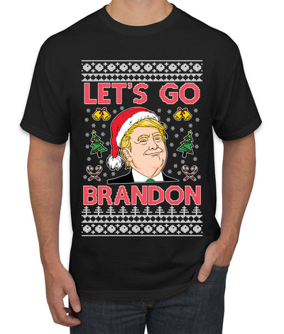 Trump Let’s Go Brandon Ugly Christmas Sweater Men's Graphic T-Shirt