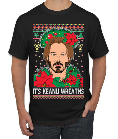 It's Keanu Wreaths Ugly Christmas Sweater Men's T-Shirt