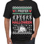 I Prefer Halloween Dancing Skeletons Ugly Christmas Sweater Men's T-Shirt