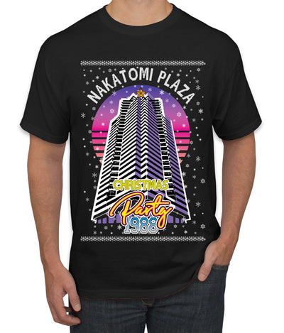 Retro Nakatomi Plaza 1988 Holiday Party Ugly Christmas Sweater Men's T-Shirt