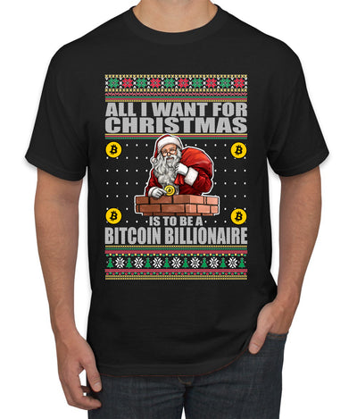 Bitcoin Billionaire For Christmas Christmas Men's Graphic T-Shirt