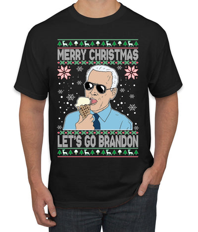 Merry Christmas Let's Go Brandon Christmas Men's Graphic T-Shirt