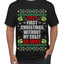 First Christmas Without My Crazy Ex-Wife Ugly Christmas Sweater Men's Graphic T-Shirt
