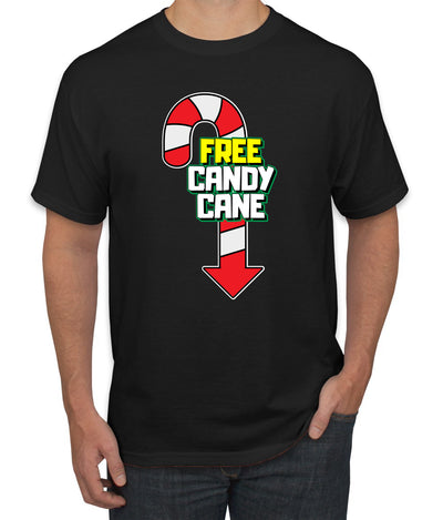 Free Candy Cane  Christmas Men's Graphic T-Shirt