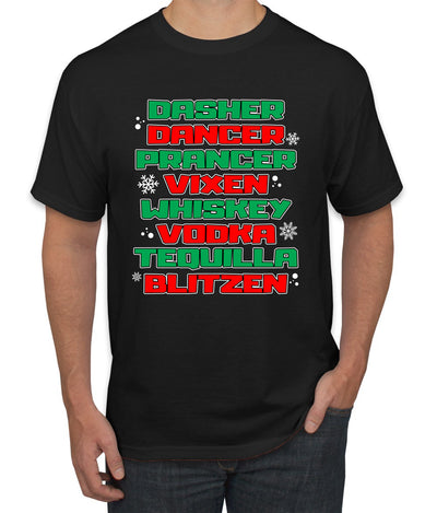 Drunken Reindeer Christmas Men's Graphic T-Shirt