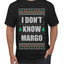 I Don't Know Margo Individual Couples Ugly Christmas Sweater Men's Graphic T-Shirt