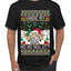 Santa Stripping Money Club Where My Ho's At Ugly Christmas Sweater Men's Graphic T-Shirt