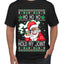 Ho Ho Ho Hold My Joint Weed Santa Smoking Ugly Christmas Sweater Men's Graphic T-Shirt