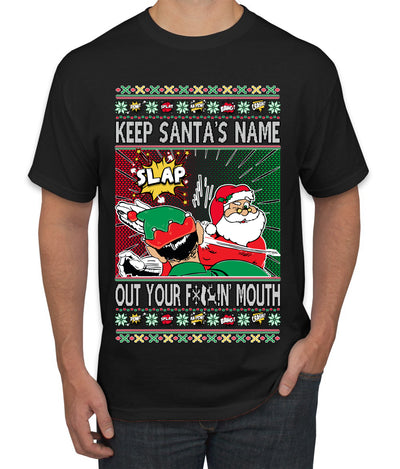 Will Chris Slapping Meme Award Show Cartoon Ugly Christmas Sweater Men's Graphic T-Shirt