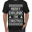 Merry Drunk I'm Christmas Beer Wine Drinking Holiday Humor  Ugly Christmas Sweater Men's Graphic T-Shirt