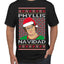 Office Phyllis Navidad Happy Holiday Ugly Christmas Sweater Men's T-Shirt