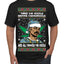 Snoop 'Twas The Nizzle Pot Leaf Weed Funny Ugly Christmas Sweater Men's Graphic T-Shirt