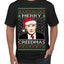Merry Creedmas Office Humor TV  Ugly Christmas Sweater Men's T-Shirt