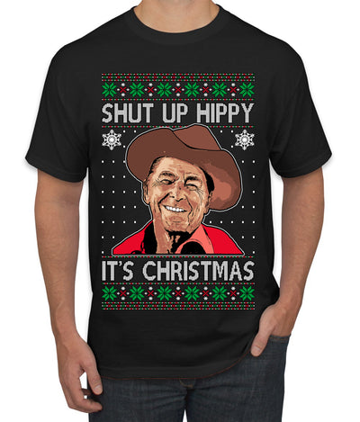 Shut Up Hippy It's Christmas Ugly Christmas Sweater Men's T-Shirt