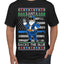 Santa Backs The Blue Pro Police Santa Claus Ugly Christmas Sweater Men's T-Shirt