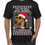 Twas The Nizzle Before Chrismizzle Gangster Dogg Rapper Ugly Christmas Sweater Men's T-Shirt