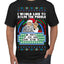 Santa Game Show I'd Like To Solve the Puzzle Wheel Ugly Christmas Sweater Men's T-Shirt