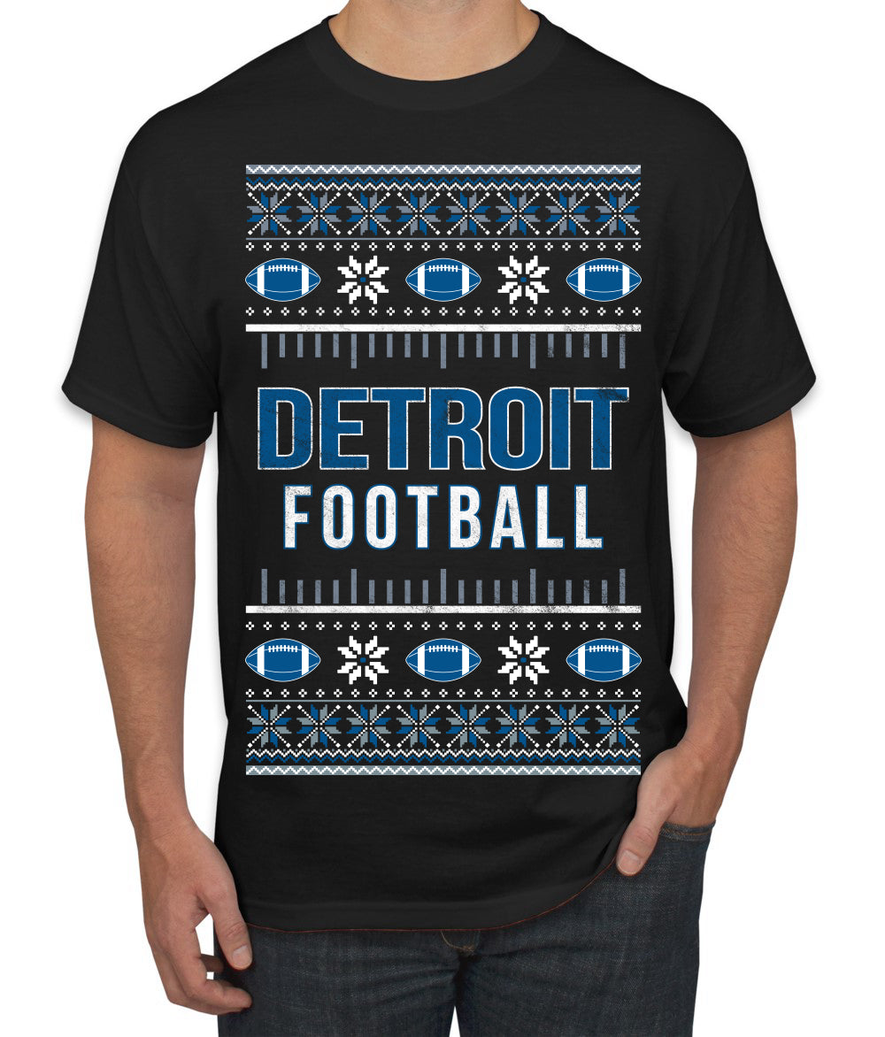 City of Detroit DET American Football Fantasy Fan Ugly Christmas Sweater Unisex Crewneck Sweatshirt