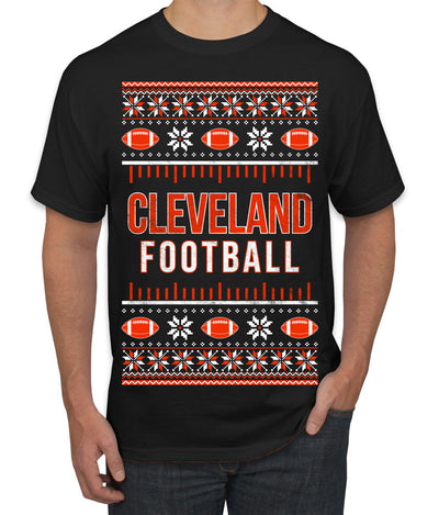 City of Cleveland CLE American Football Fantasy Fan Ugly Christmas Sweater Unisex Crewneck Sweatshirt