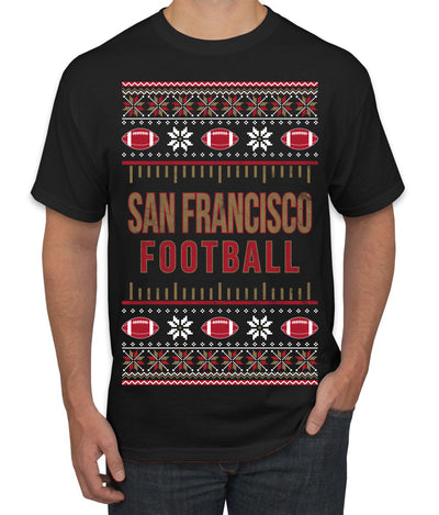 City of San Francisco SF American Football Fantasy Fan Ugly Christmas Sweater Unisex Crewneck Sweatshirt