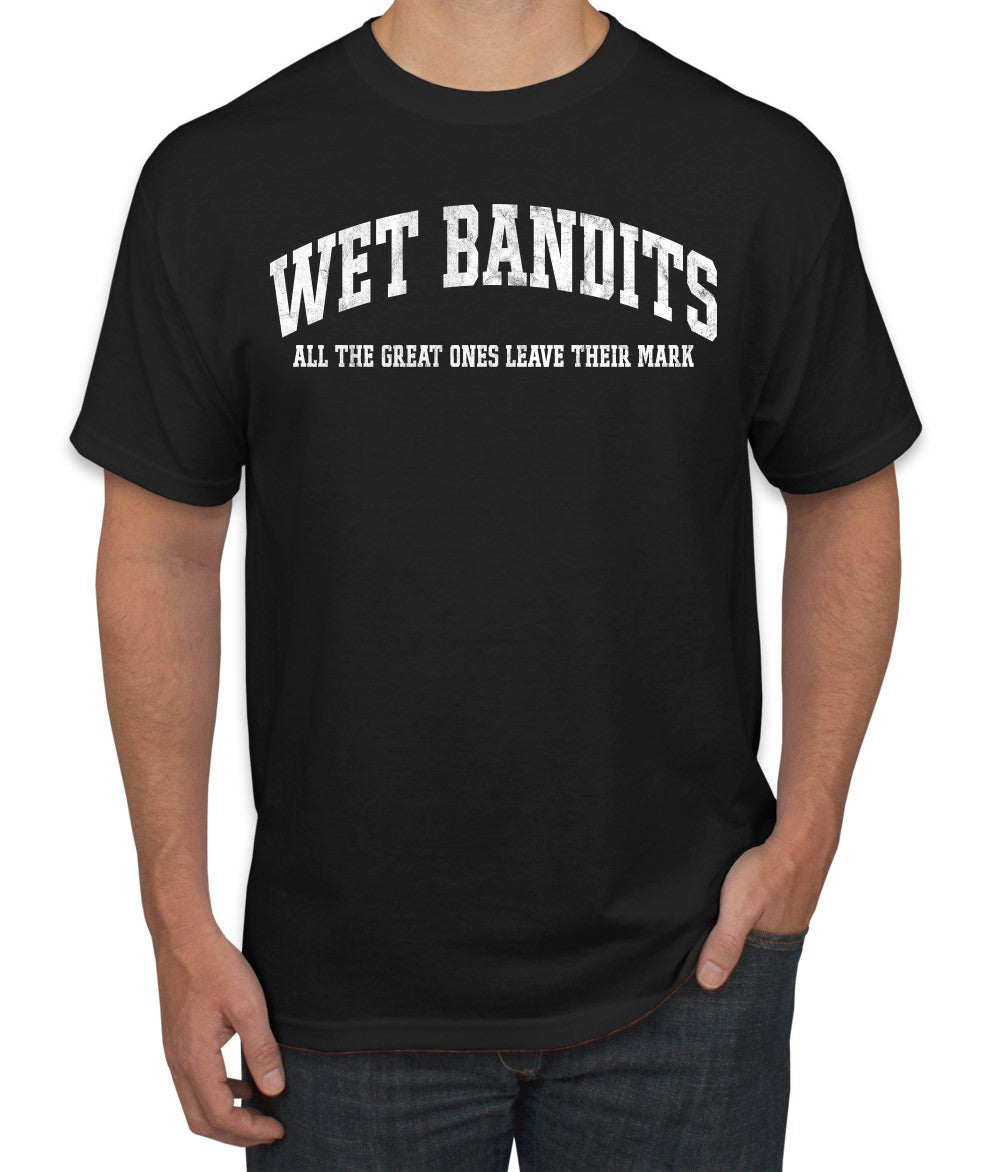 Vintage Movie Quote Wet Bandits Leave They're Mark Christmas Men's T-Shirt