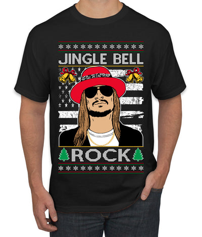 Jingle Bell Rock Kid Rapper Country Music Ugly Christmas Sweater Men's T-Shirt