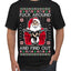 F Around And Find Out Santa Ugly Christmas Sweater Men's T-Shirt