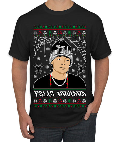 Peso Feliz Navidad Pluma Ugly Christmas Sweater Men's T-Shirt