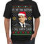 Harvey Hit This Button I Call Santa Specter TV Show Parody Ugly Christmas Sweater Men's T-Shirt