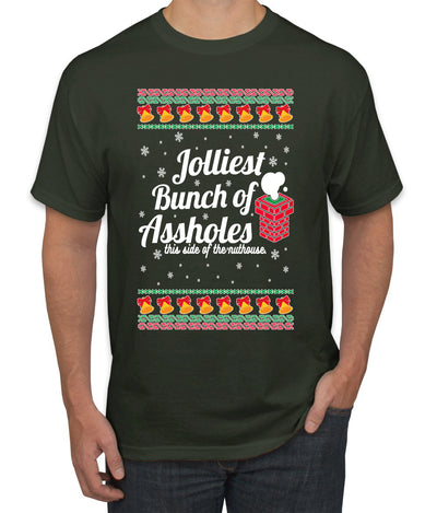 Jolliest Bunch of Assholes Xmas Movie Ugly Christmas Sweater Men's Graphic T-Shirt