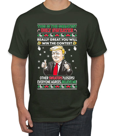 Trump This is the Greatest Ugly Christmas Sweater Men's Graphic T-Shirt