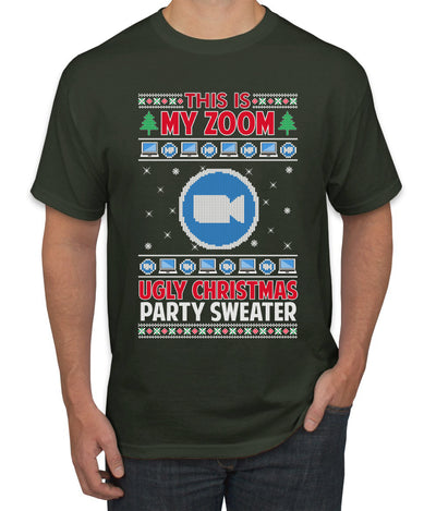 This Is My Zoom Ugly Christmas Party Sweater Ugly Christmas Sweater Men's Graphic T-Shirt