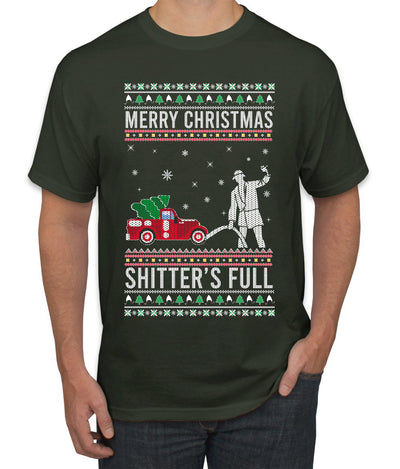 Merry Christmas Shitter's Full Christmas Vacation Ugly Christmas Sweater Men's Graphic T-Shirt