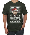 Christmas Is Cancelled Michael Scott Office Ugly Christmas Sweater Men's Graphic T-Shirt