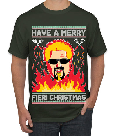 Have A Merry Fieri Christmas  Ugly Christmas Sweater Men's Graphic T-Shirt