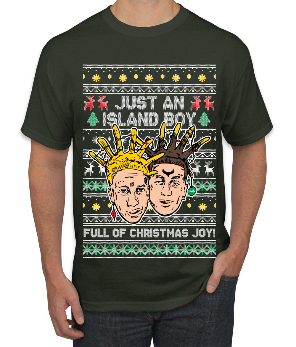 Just An Island Boy Full Of Christmas Joy! Ugly Christmas Sweater Men's Graphic T-Shirt
