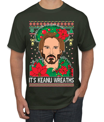 It's Keanu Wreaths Ugly Christmas Sweater Men's T-Shirt