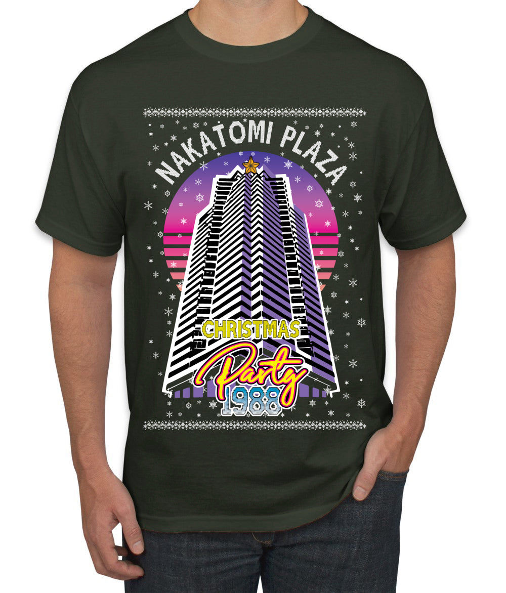 Retro Nakatomi Plaza 1988 Holiday Party Ugly Christmas Sweater Men's T-Shirt