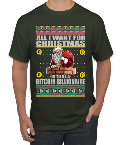 Bitcoin Billionaire For Christmas Christmas Men's Graphic T-Shirt