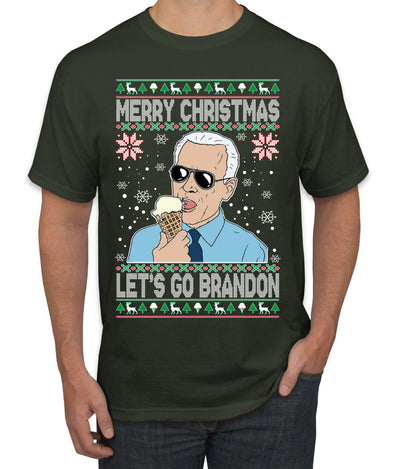 Merry Christmas Let's Go Brandon Christmas Men's Graphic T-Shirt