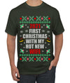 First Christmas With My Hot New Wife Ugly Christmas Sweater Men's Graphic T-Shirt