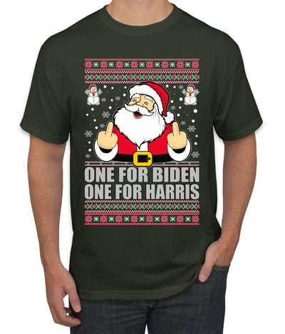 One For Biden One For Harris Santa Ugly Christmas Sweater Men's Graphic T-Shirt