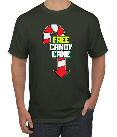 Free Candy Cane  Christmas Men's Graphic T-Shirt