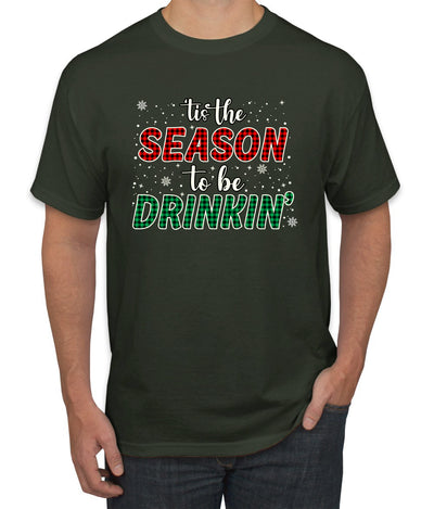 Tis' the Season To Be Drinkin' Christmas Men's Graphic T-Shirt