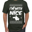 I'm With Nice Individual Couples Ugly Christmas Sweater Men's Graphic T-Shirt