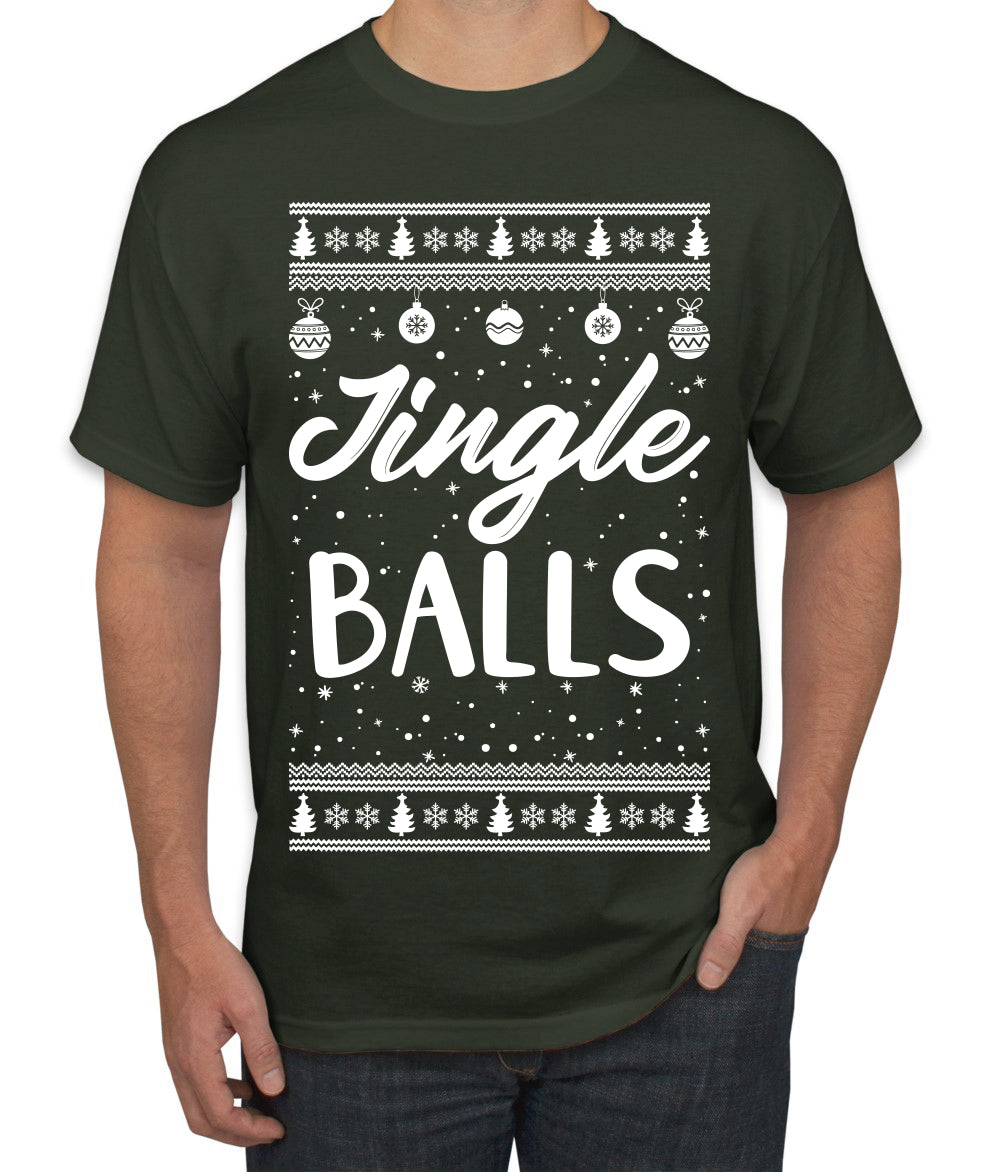 Jingle Balls Individual Couples Ugly Christmas Sweater Men's Graphic T-Shirt
