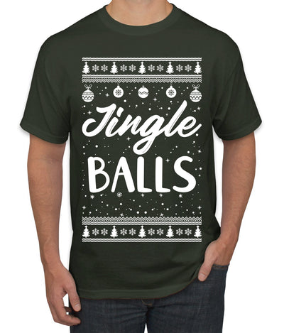 Jingle Balls Individual Couples Ugly Christmas Sweater Men's Graphic T-Shirt