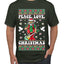 Hippie Santa Playing Guitar Peace Love Ugly Christmas Sweater Men's Graphic T-Shirt